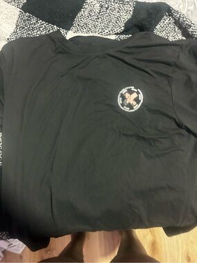 Classic Black Men's Graphic Tee - Logo Accent